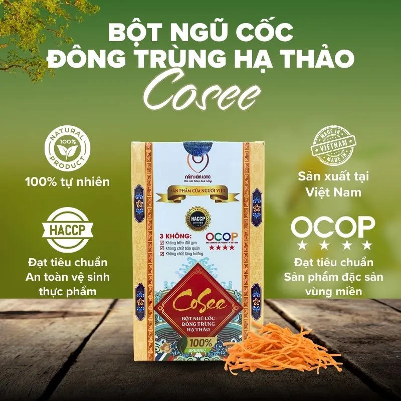 Cosee - Bột ngũ cốc Đông trùng hạ thảo
