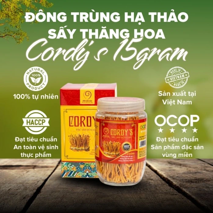 Cordy's 15 gram - Đông trùng hạ thảo sấy thăng hoa
